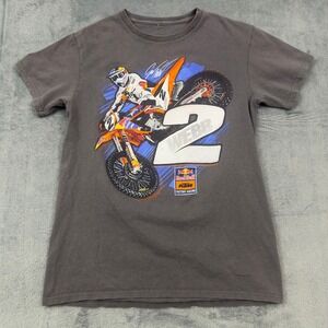 Kids Red Bull KTM Racing Webb 2 Motocross T Shirt Gray Size M